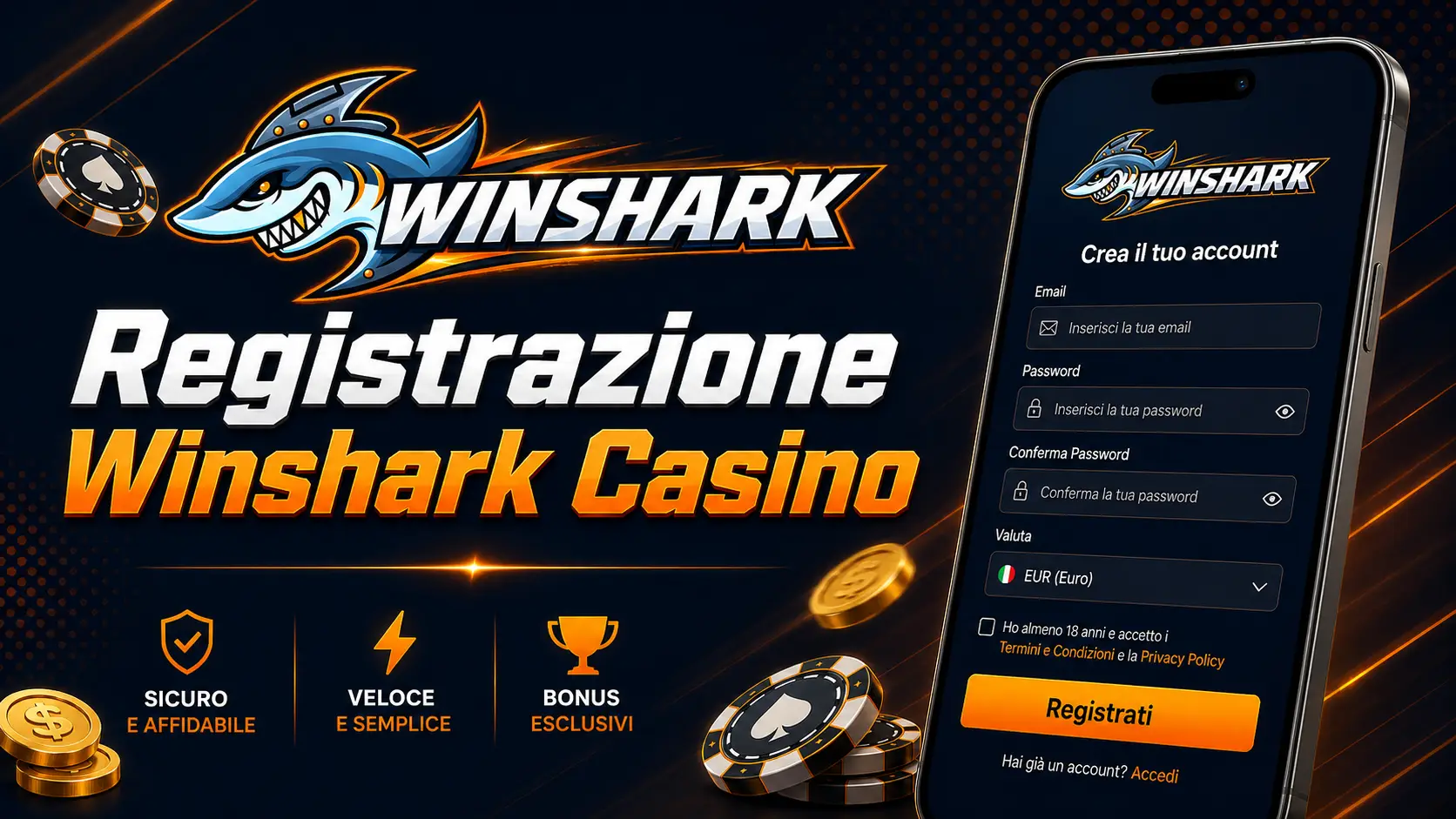 Registrazione Winshark Casino